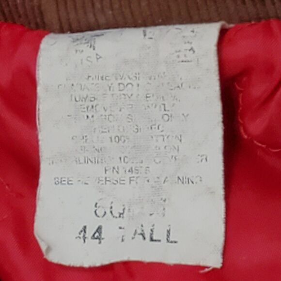 Carhartt Mens Sz 44T 6QCLT Red Quilt Lined Chore Barn Jacket Duck Brown USA - Picture 3 of 11